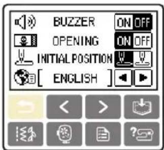 BUZZER ON OFF OPENING ON OFF INITIAL POSITION [ ENGLISH ]