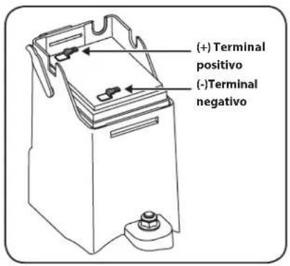 (+) Terminal positivo (-)Terminal negativo