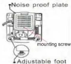 Noise proof plate mounting screw Adjustable foot