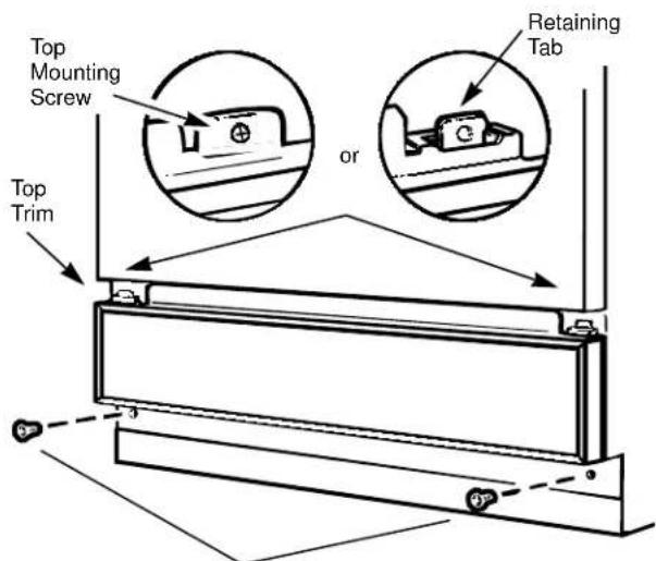 Top Mounting Screw or Retaining Tab Top Trim