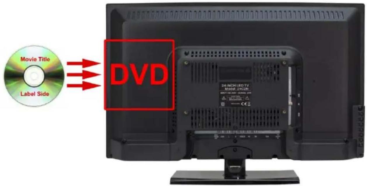 Movie Title Label Side DVD 24 INCH LED TV Model: 24C2N