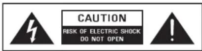CAUTION RISK OF ELECTRIC SHOCK DO NOT OPEN