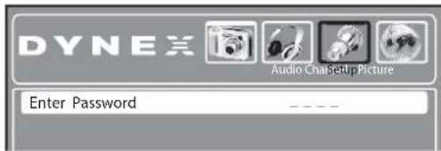 DYNEX Audio ChaSetupPicture Enter Password ----
