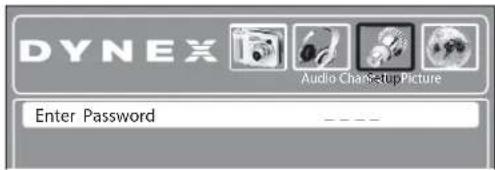 DYNEX Audio Chart SetupPicture Enter Password _ _ _