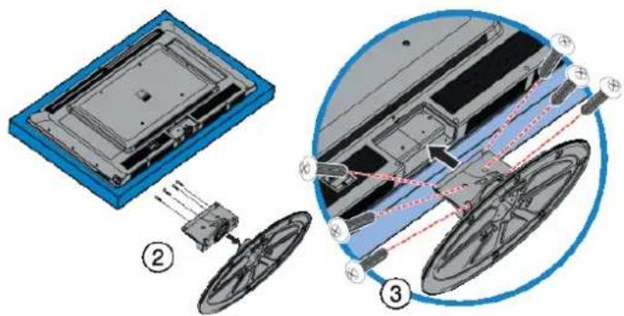 Technical diagram showing assembly of a device with labeled components and exploded view