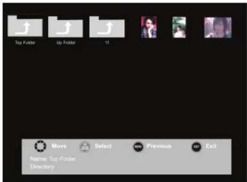 Top Folder Up Folder 11 Move Select Previous Exit Name: Top Folder Directory