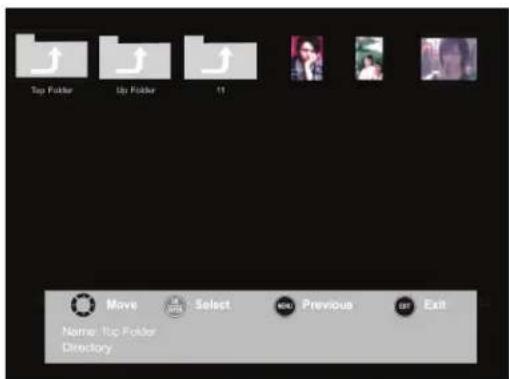 Top Folder Up Folder 11 Move Select Previous Exit Name: Top Folder Directory