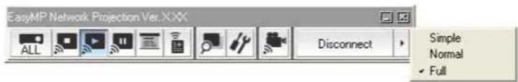 EasyMP Network Projection Ver.XXX ALL Disconnect Simple Normal Full