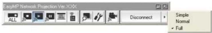 EasyMP Network Projection Ver.XXX ALL Disconnect Simple Normal Full