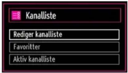 Kanalliste Rediger kanalliste Favoritter Aktiv kanalliste