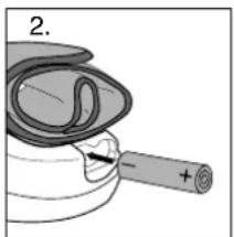 HOMEDICS BPW-060 - INSTALLING BATTERIES - 2