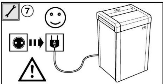 Diagram illustrating a power distribution system with labeled components including switch, power plug, warning symbol, and battery.