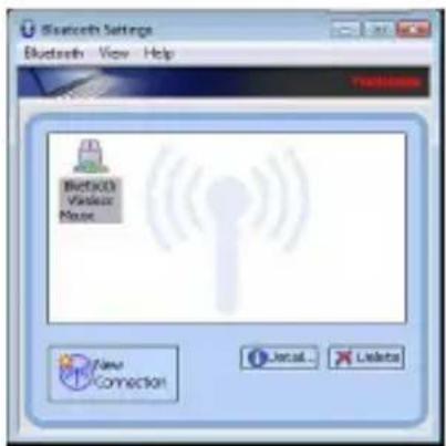 Bluetooth Settings Bluetooth View Help Bluetooth Wireless Mosaic New Connection Jutea... Delete