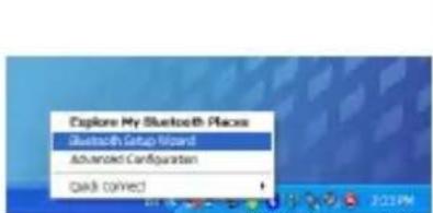Explore My Bluetooth Place Bluetooth Setup Wizard Advanced Configuration Quick Correct