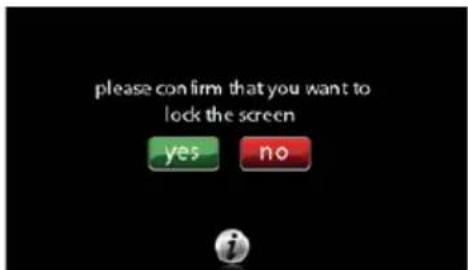please confirm that you want to lock the screen yes no