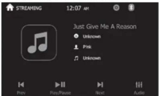 STREAMING 12:07 AM Just Give Me A Reason ● Unknown ○ Pink ● Unknown Prev Play/Pause Next Audio