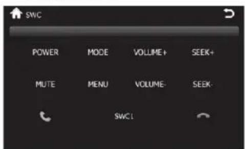 SWC POWER MODE VOLUME+ SEEK+ MUTE MENU VOLUME- SEEK- SWCI