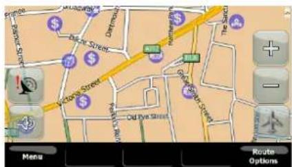Route Options Menu Dut Street Old Pine Street Candle Street Old Street