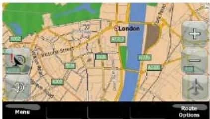 London Route Options Menu