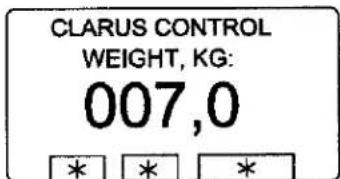 CLARUS CONTROL WEIGHT, KG: 007,0