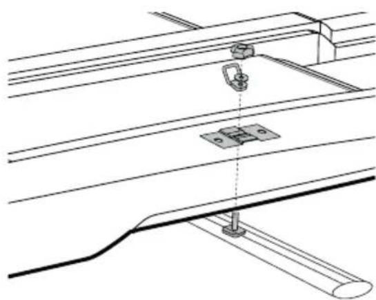 Technical line drawing of a mechanical assembly with no visible text or symbols
