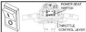 Pride Legend (2002) - System 1 - Operation using power seat switch and throttle control lever: - 1