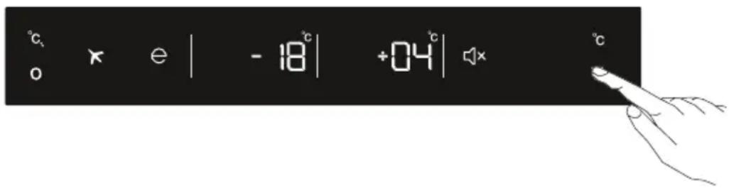 °C o x e | - 18°C | +04°C | × °C