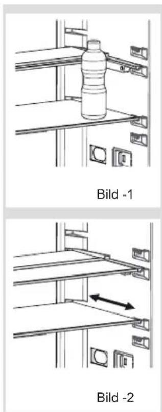 Cylinda KF 4385NB - För att ändra justerbara dörrhyllans läge; - 3