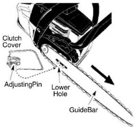 Clutch Cover AdjustingPin Lower Hole GuideBar