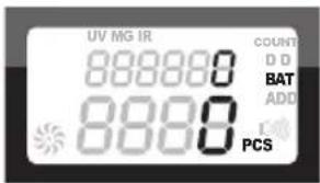 UV MG IR 888888 COUNT D D BAT ADD 8888 PCS