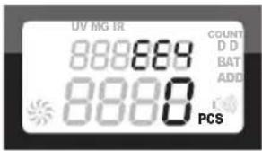 UV MG IR 888888 8880 COUNT D D BAT ADD PCS