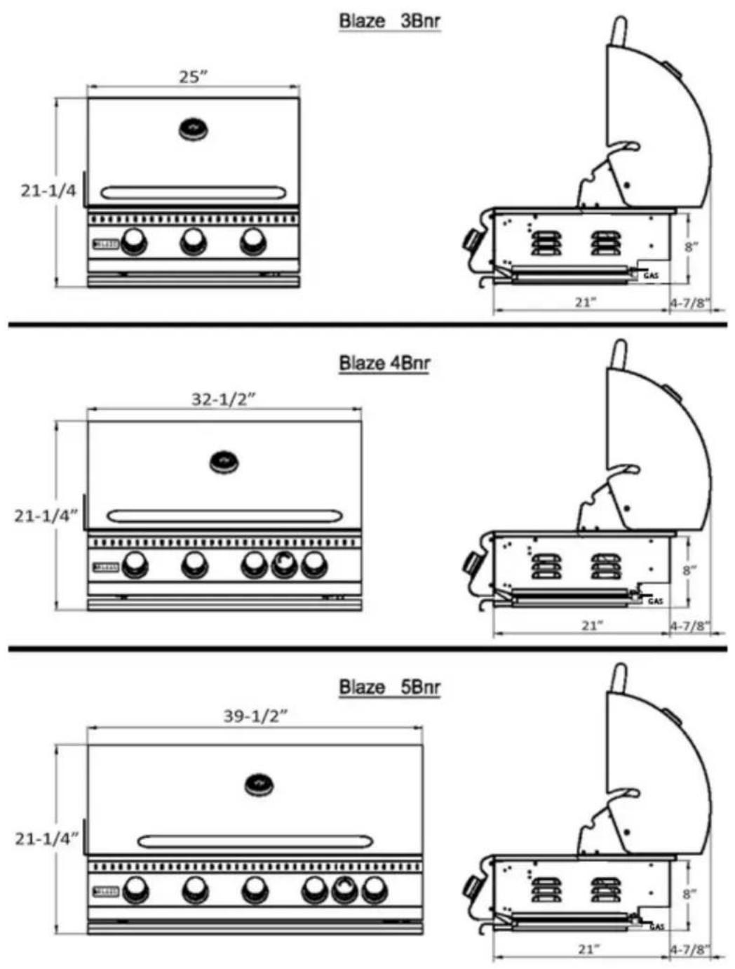 Blaze BLZ-5 - BBQ SPECIFICATIONS - 1