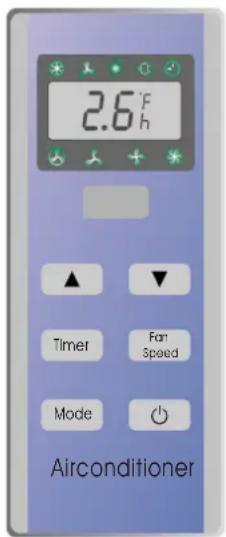 2.6°F h ▲ ▼ Timer For Speed Mode Airconditioner