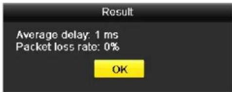 Result Average delay: 1 ms Packet loss rate: 0% OK