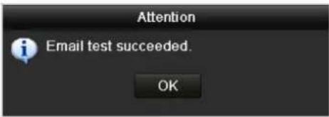 Attention Email test succeeded. OK