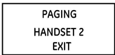PAGING HANDSET 2 EXIT