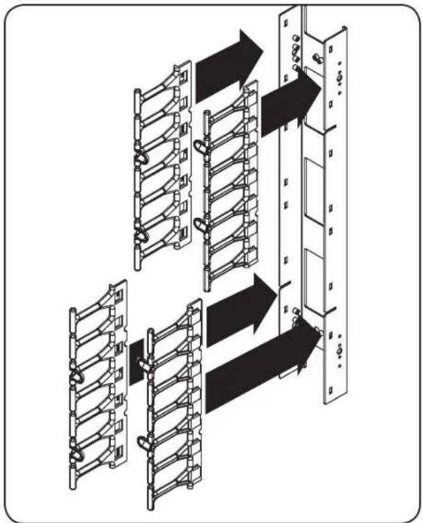 Tripp Lite SRCABLEVRT3 - SR42UBWD Installation: Front-Facing (SRCABLEVRT3 only) - 1