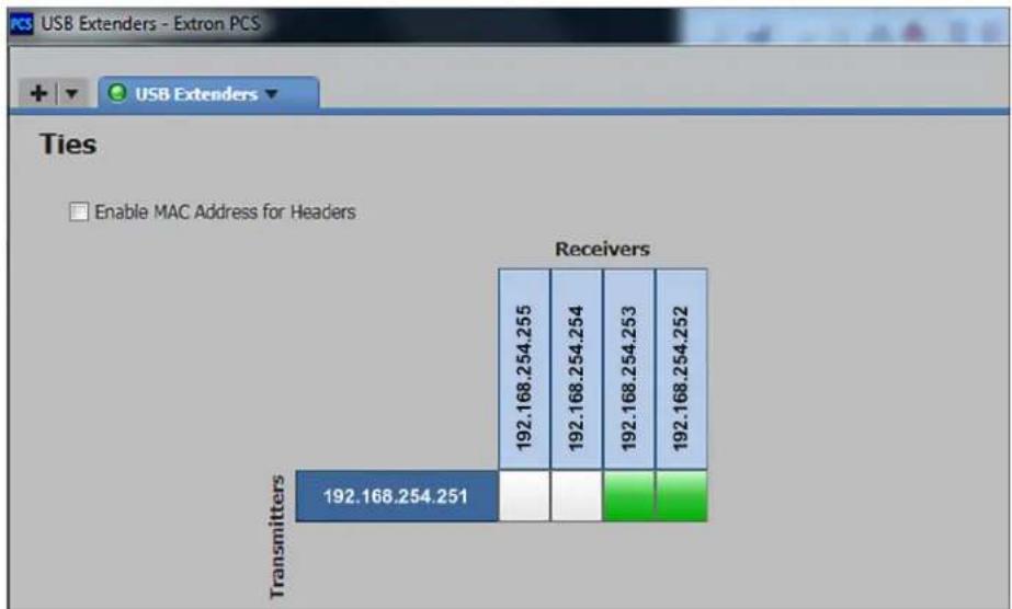Extron USB Extender Plus R - Pairing a transmitter with receivers (creating ties) - 1