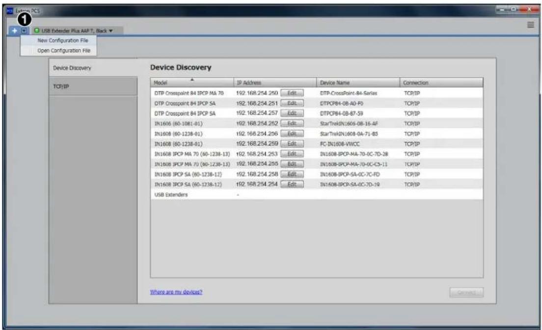 Device Discovery TCP/IP Device Discovery Model IP Address Device Name Connection DTP Crosspoint 84 IPCP MA 70 192.168.254.250 Edit DTP-CrossPoint-84-Series TCP/IP DTP Crosspoint 84 IPCP SA 192.168.254.251 Edit DTPCPB4-0B-A0-F0 TCP/IP DTP Crosspoint 84 IPCP SA 192.168.254.257 Edit DTPCPB4-0B-87-53 TCP/IP IN1608 (60-1081-01) 192.168.254.252 Edit StarTrekIN1608-08-16-AF TCP/IP IN1608 (60-1238-01) 192.168.254.256 Edit StarTrekIN1608-0A-71-B3 TCP/IP IN1608 (60-1238-01) 192.168.254.259 Edit FC-IN1608-VWCC TCP/IP IN1608 IPCP MA 70 (60-1238-13) 192.168.254.253 Edit.IN1608-IPCP-MA-70-0C-7D-28 TCP/IP IN1608 IPCP MA 70 (60-1238-13) 192.168.254.255 Edit.IN1608-IPCP-MA-70-0C-C5-11 TCP/IP IN1608 IPCP SA (60-1238-12) 192.168.254.258 Edit.IN1608-IPCP-SA-0C-7C-FD TCP/IP IN1608 IPCP SA (60-1238-12) 192.168.254.254 Edit.IN1608-IPCP-SA-0C-7D-19 TCP/IP USB Extenders Where are my devices? Connect