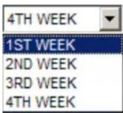 4TH WEEK 1ST WEEK 2ND WEEK 3RD WEEK 4TH WEEK