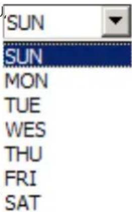 SUN SUN MON TUE WES THU FRI SAT