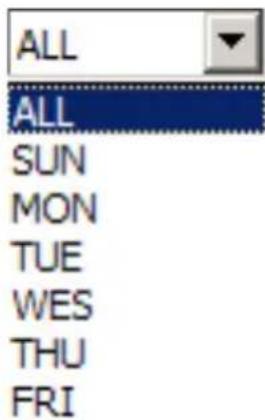 ALL ALL SUN MON TUE WES THU FRI