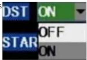 DST ON OFF STAR ON