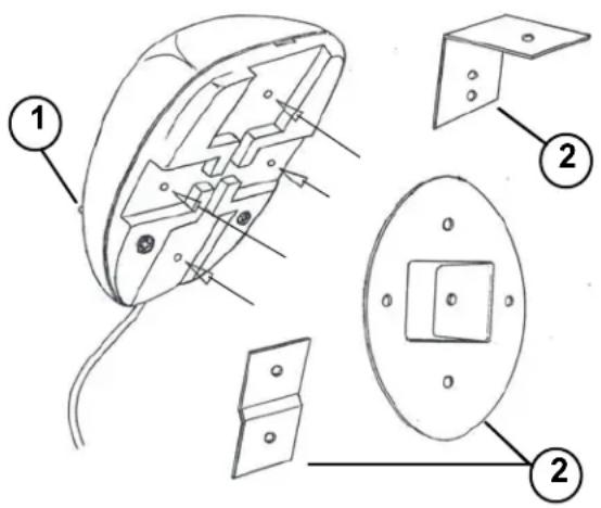 Technical diagram of an electrical socket with labeled components and parts