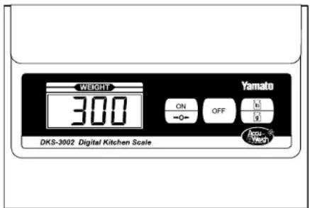 WEIGHT 300 ON -O- OFF (Y) (Y) DKS-3002 Digital Kitchen Scale Yamato Ayu Tech