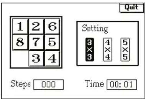 1 2 6 8 7 5 3 4 Steps 000 Setting 3 4 5 × × 3 4 5 Time 00:01 Quit