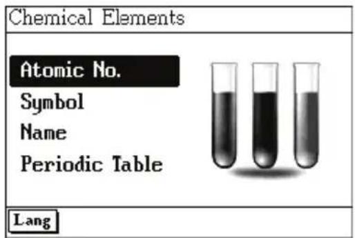 Chemical Elements Atomic No. Symbol Name Periodic Table Lang