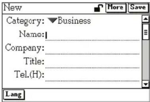 New Category: ▼Business Name: Company: Title: Tel.(H): Lang