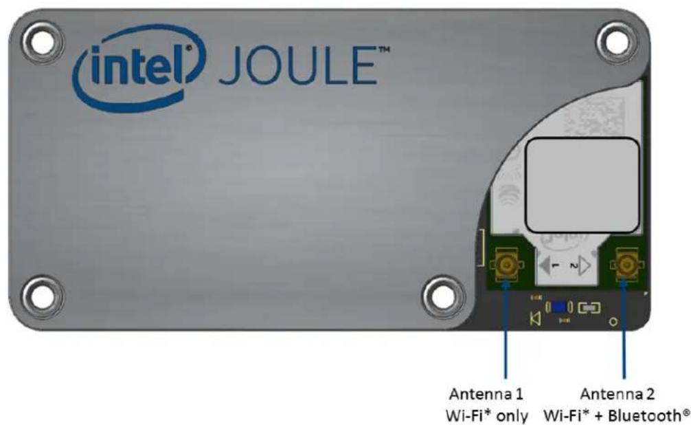 intel® JOULE™ Antenna 1 Wi-Fi* only Antenna 2 Wi-Fi* + Bluetooth®