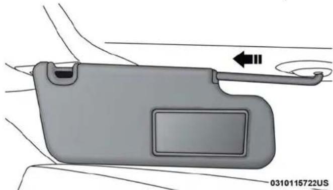 RAM 3500 (2018) - "Slide-On-Rod"FeaturesOfSunVisor—IfEquipped - 1